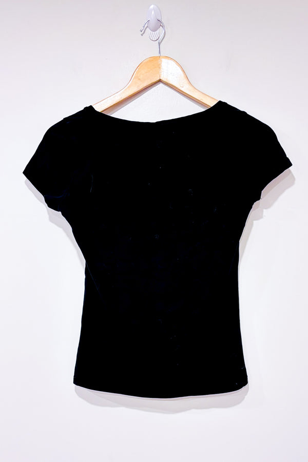 T-shirt basic noir (s)-H&M-La Penderie du Paradis 🕊