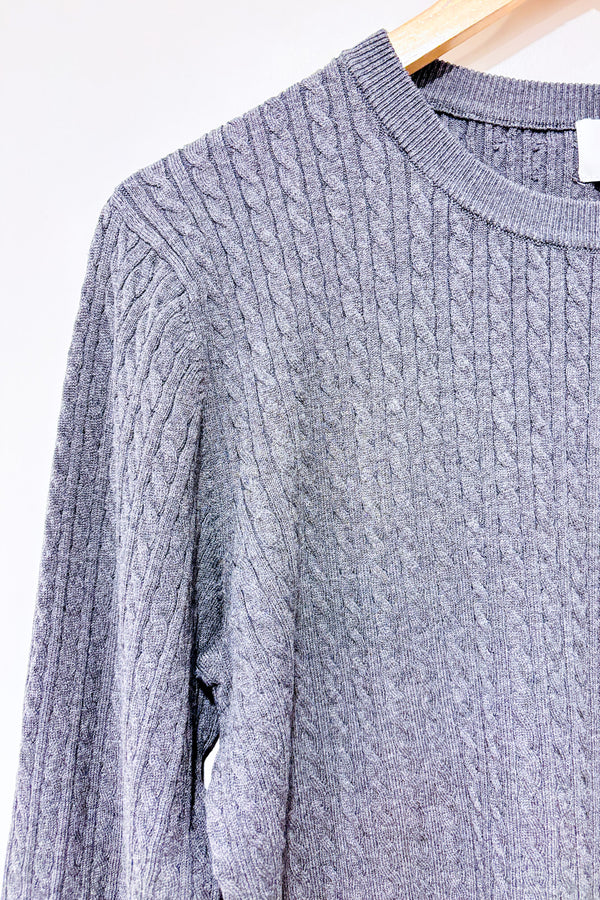 Chandail gris en tricot (m)-H&M-La Penderie du Paradis 🕊