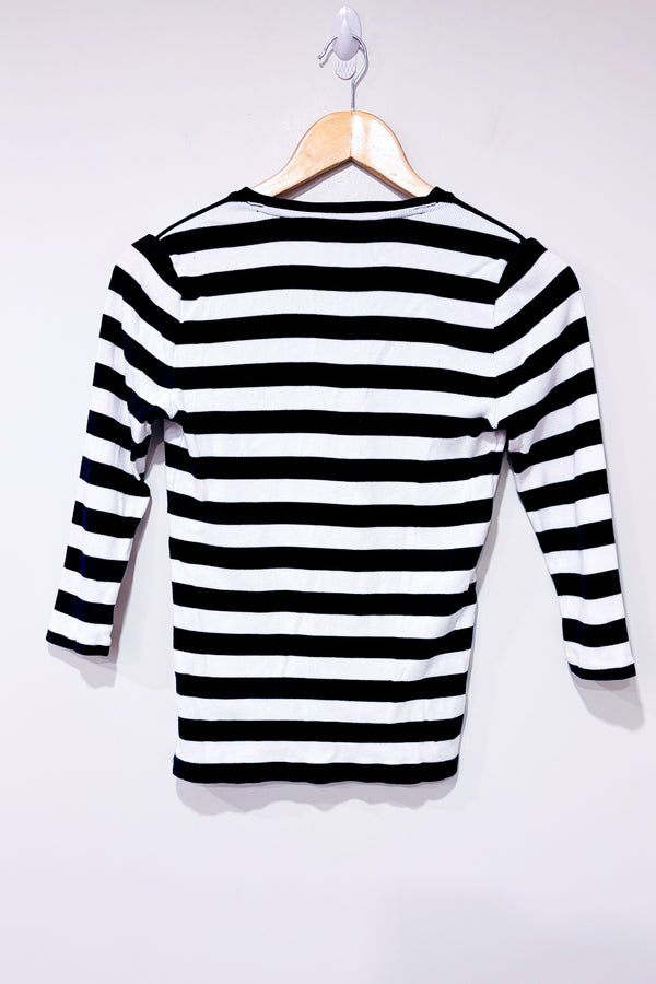 Chandail rayé blanc et marine (s)-Ralph Lauren-La Penderie du Paradis 🕊