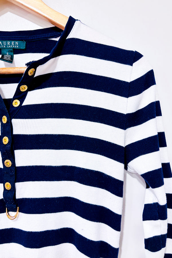 Chandail rayé blanc et marine (s)-Ralph Lauren-La Penderie du Paradis 🕊