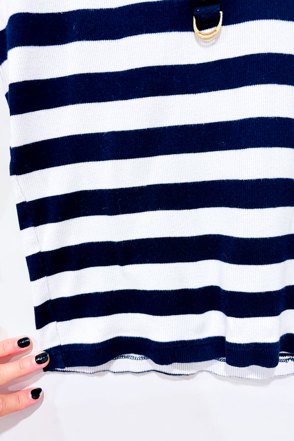 Chandail rayé blanc et marine (s)-Ralph Lauren-La Penderie du Paradis 🕊