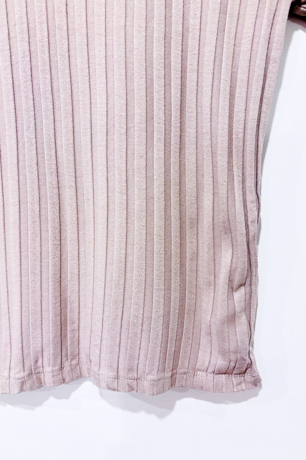 T-shirt taupe côtelé (m)-Dynamite-La Penderie du Paradis 🕊