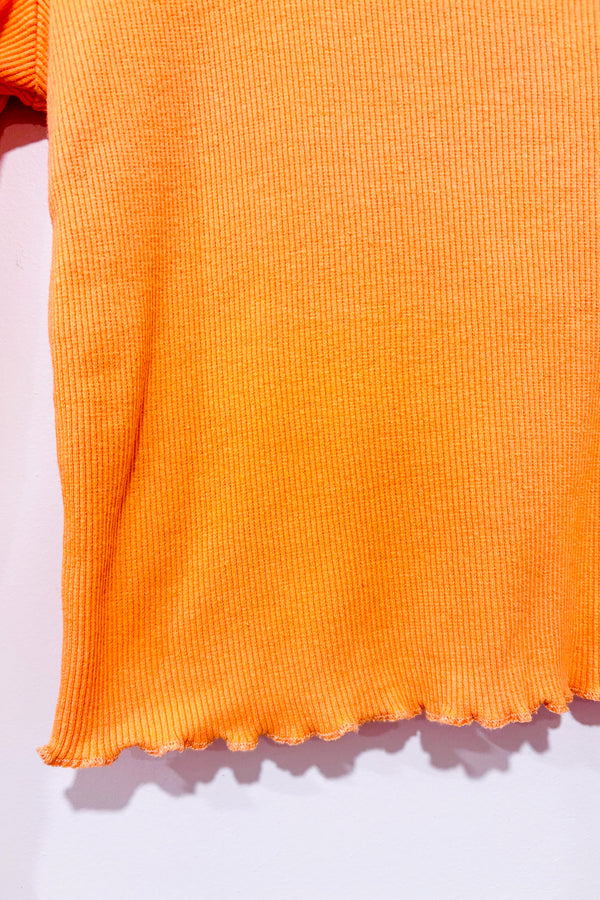 Chandail court orange côtelé (m)-Defrost-La Penderie du Paradis 🕊