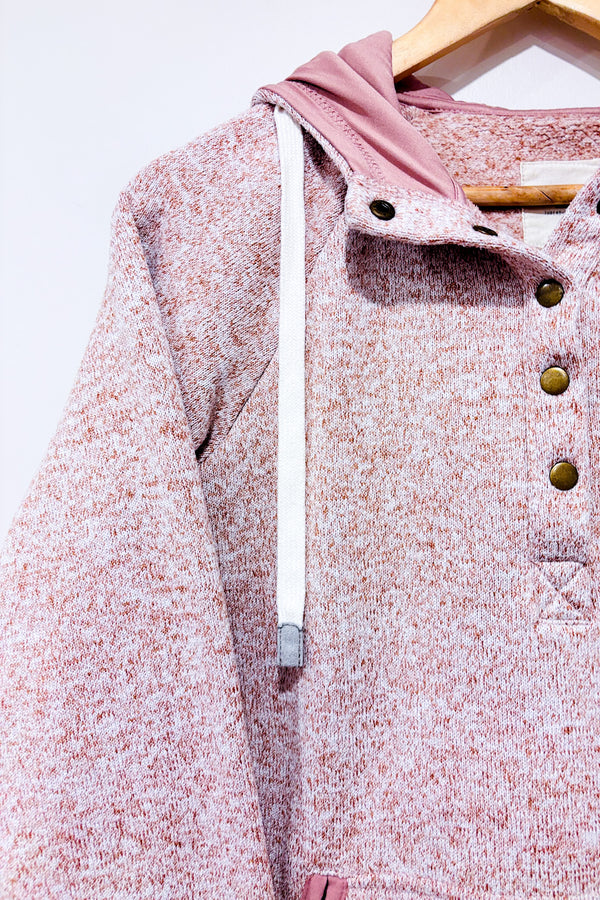 Chandail rose à capuchon (m)-Thread & Supply-La Penderie du Paradis 🕊
