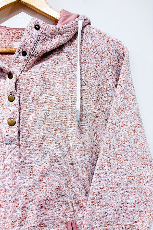 Chandail rose à capuchon (m)-Thread & Supply-La Penderie du Paradis 🕊