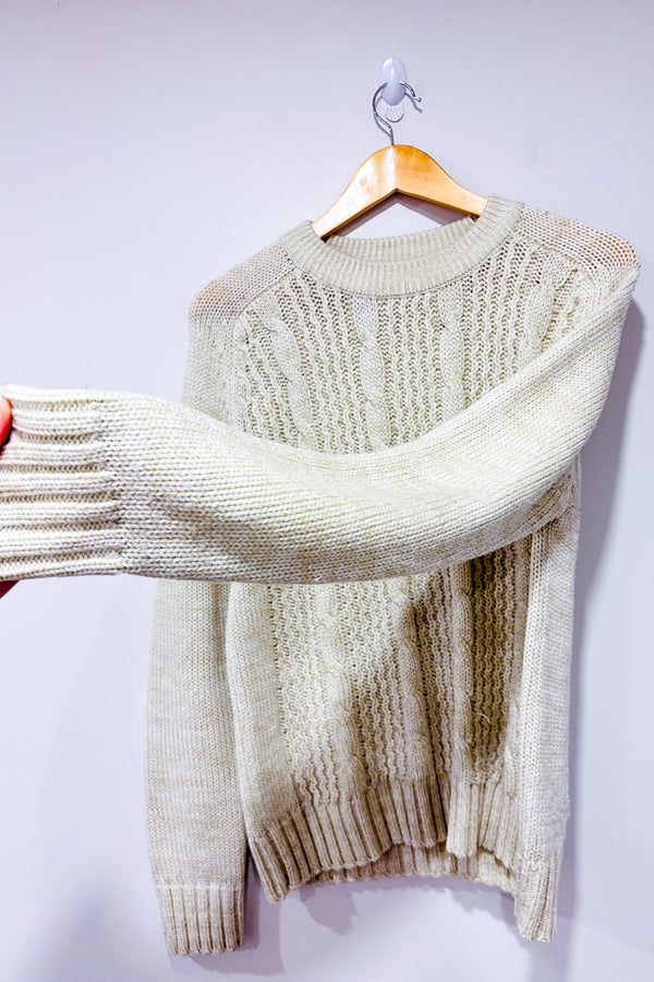 Chandail beige en tricot (xl)-Proportion Petite / Conrad C-La Penderie du Paradis 🕊