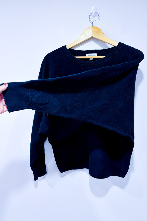 Haut ample noir en tricot avec paillettes (m)-Calvin Klein-La Penderie du Paradis đ