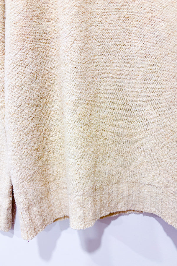 Chandail vintage beige en tricot à col roulé (m)-San Francisco-La Penderie du Paradis 🕊