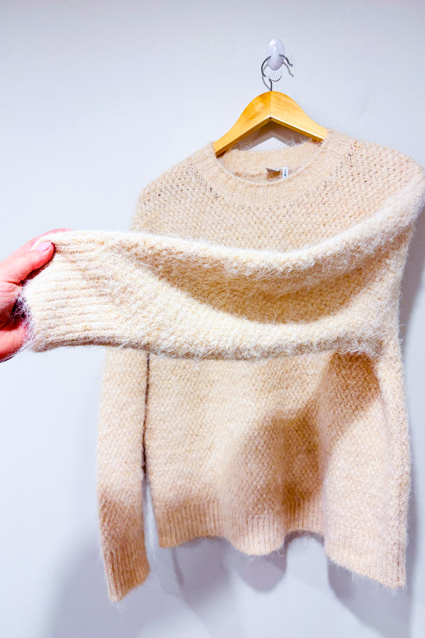 Chandail beige en tricot (m)-Simons-La Penderie du Paradis 🕊