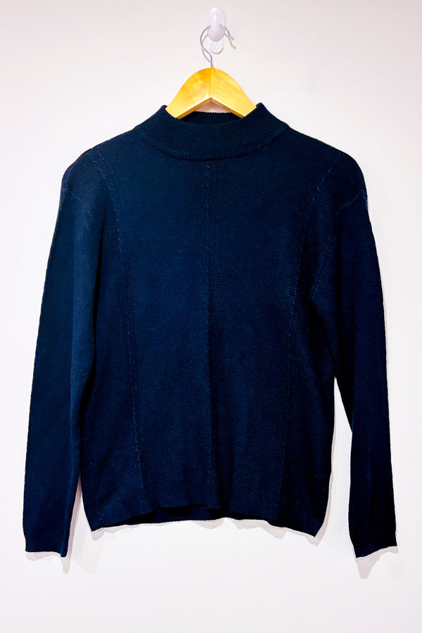 Chandail marine en tricot à col haut (m)-Autres-La Penderie du Paradis 🕊