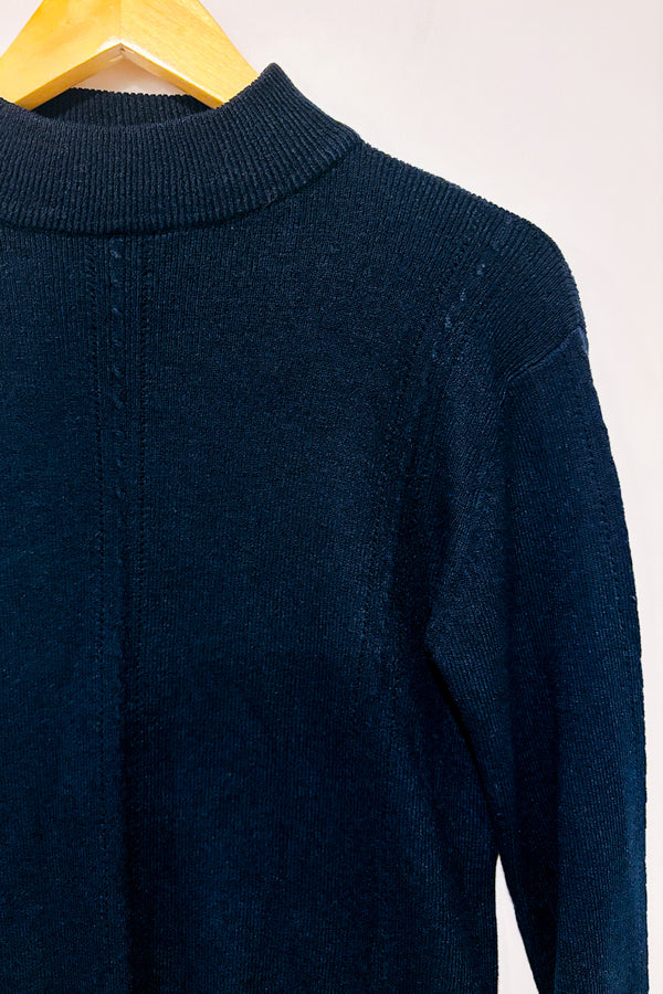 Chandail marine en tricot à col haut (m)-Autres-La Penderie du Paradis 🕊