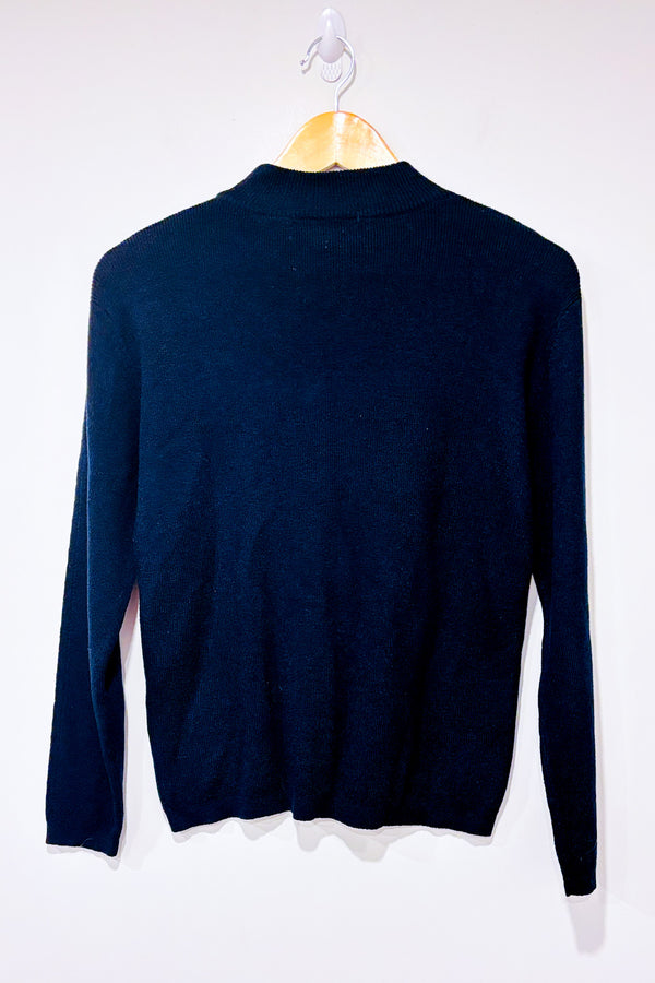 Chandail marine en tricot à col haut (m)-Autres-La Penderie du Paradis 🕊