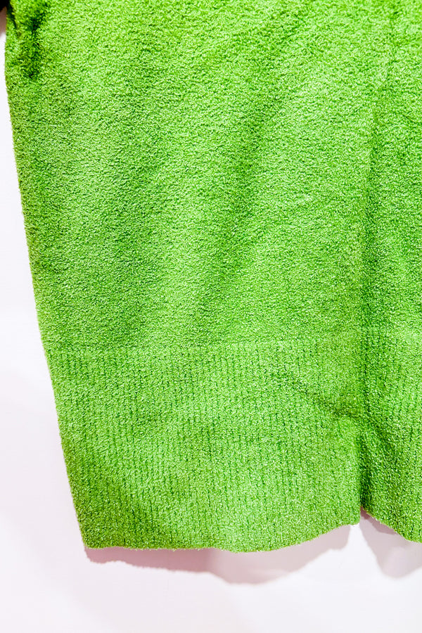 Chandail vert en ratine douce (l)-evie-La Penderie du Paradis ๐