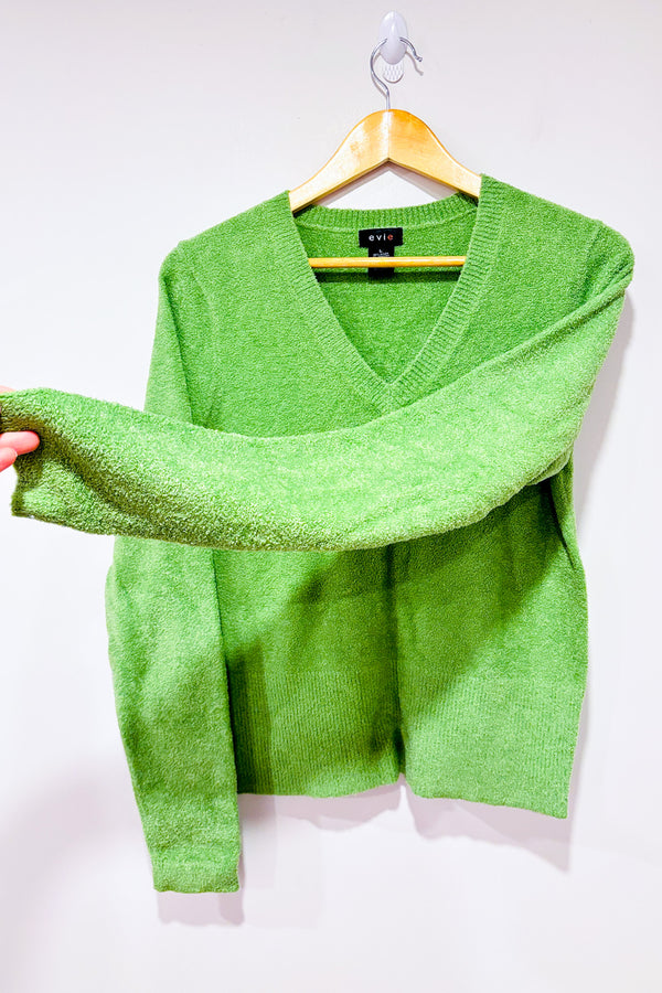 Chandail vert en ratine douce (l)-evie-La Penderie du Paradis ๐