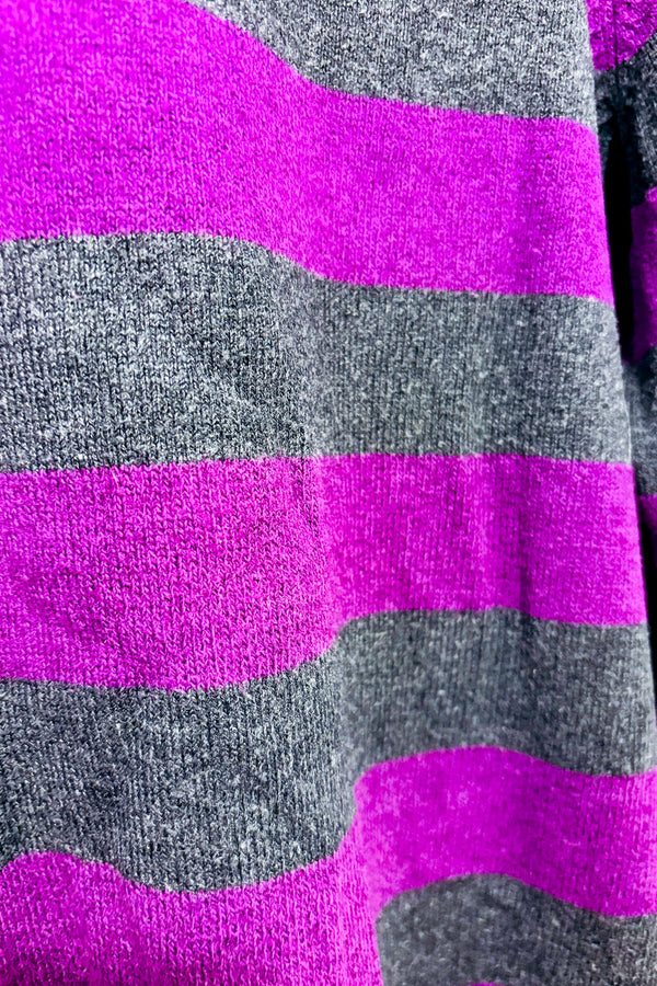 Chandail gris et mauve rayé (l)-Liz Claiborne-La Penderie du Paradis 🕊