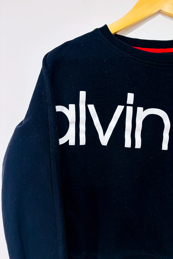 Chandail ample noir en coton ouaté (s)-Calvin Klein-La Penderie du Paradis 🕊