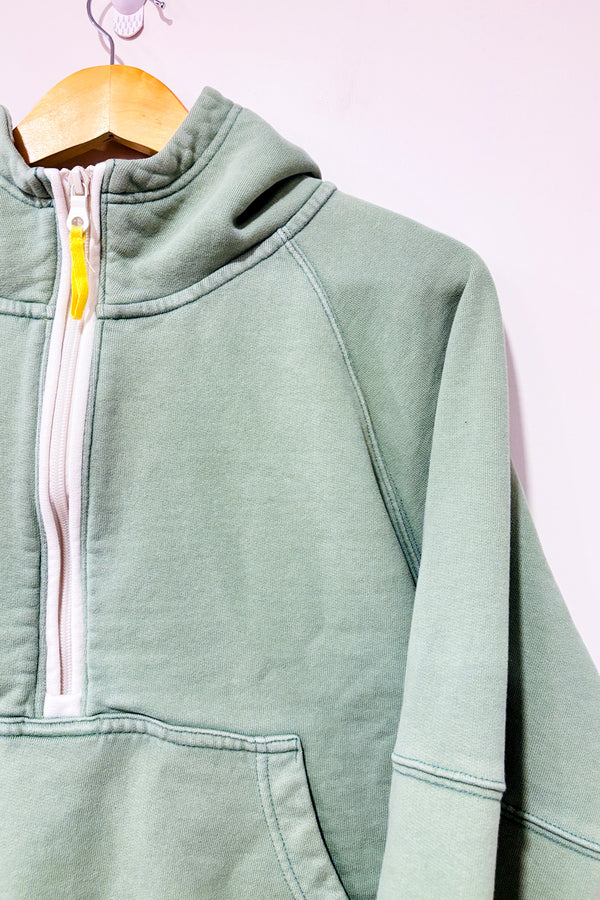 Chandail en coton ouate vert avec capuchon (s)-Aerie-La Penderie du Paradis ๐