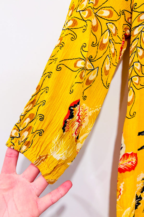 Tunique jaune fleurie (s) seconde main - Autres- La Penderie du Paradis