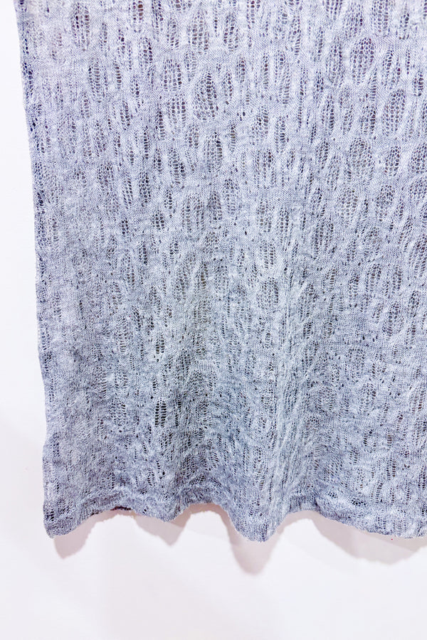 Chandail gris en maille légère (s) seconde main - Smart Set- La Penderie du Paradis