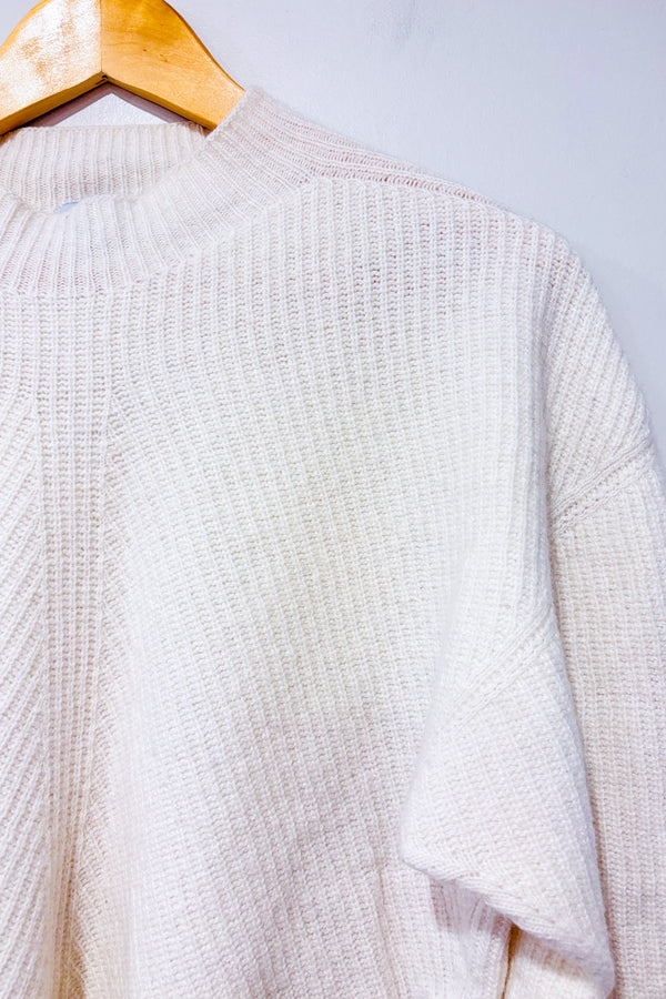 Chandail beige en laine* seconde main - Bianco & Blu- La Penderie du Paradis