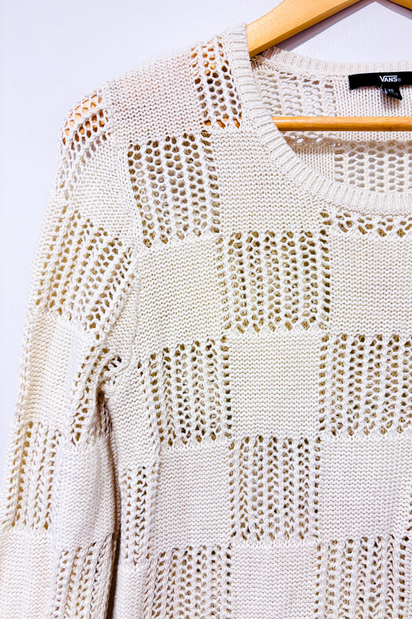 Tunique beige en tricot seconde main - Vans- La Penderie du Paradis