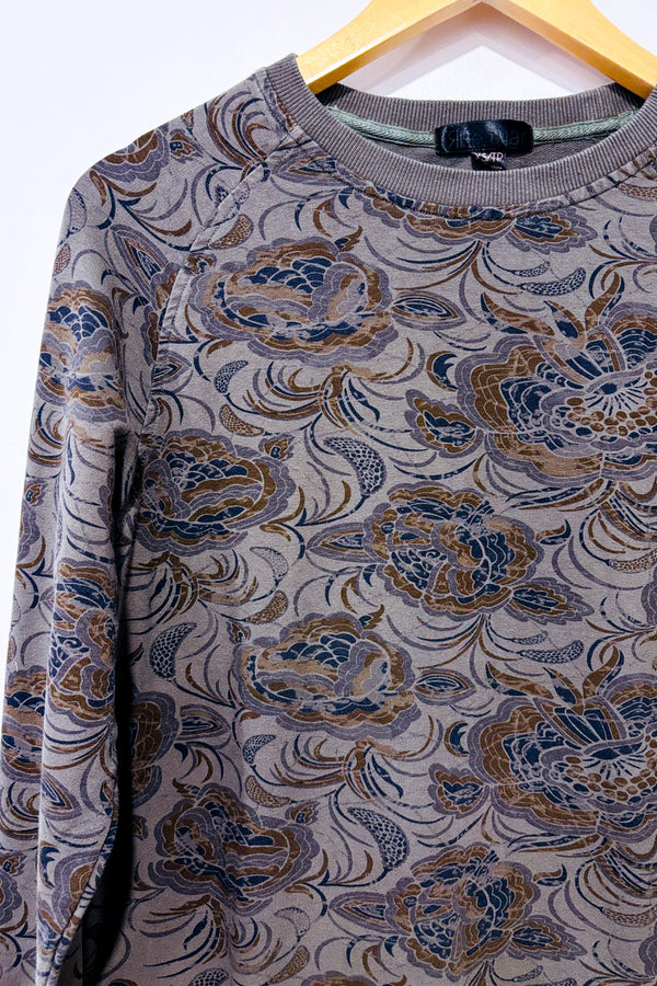 Tunique en coton ouaté verte fleurie seconde main - Renuar- La Penderie du Paradis