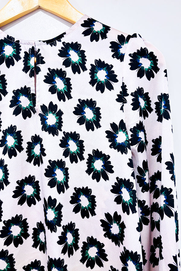 Blouse rose pâle fleurie seconde main - Ted Baker London- La Penderie du Paradis