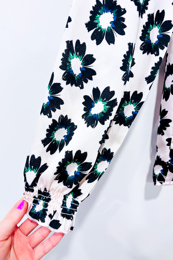 Blouse rose pâle fleurie seconde main - Ted Baker London- La Penderie du Paradis