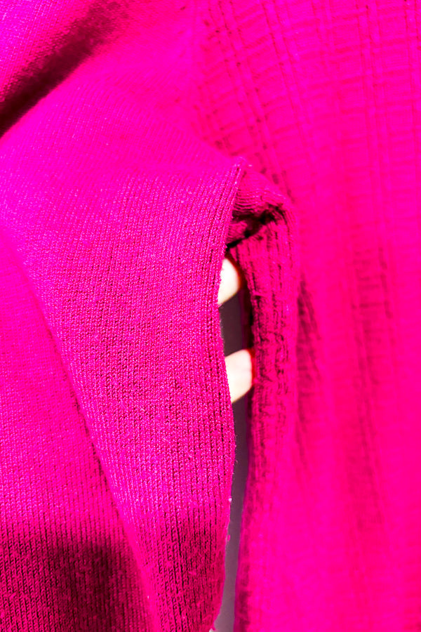 Chandail framboise en tricot léger seconde main - Emotions- La Penderie du Paradis