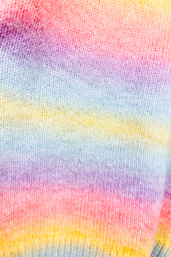 Chandail en tricot arc-en-ciel pastel* seconde main - Retrod- La Penderie du Paradis
