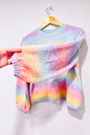 Chandail en tricot arc-en-ciel pastel* seconde main - Retrod- La Penderie du Paradis