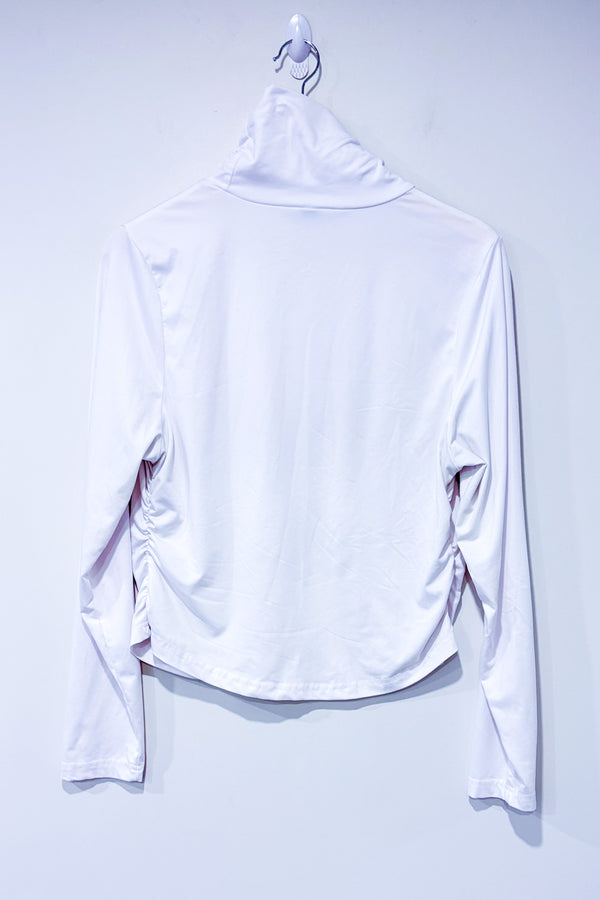 Chandail blanc à col haut seconde main - SHEIN- La Penderie du Paradis