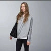 Haut drapé cache-cœur gris rayé seconde main - Lululemon- La Penderie du Paradis