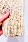 Chandail beige en laine épaisse seconde main - Roots- La Penderie du Paradis
