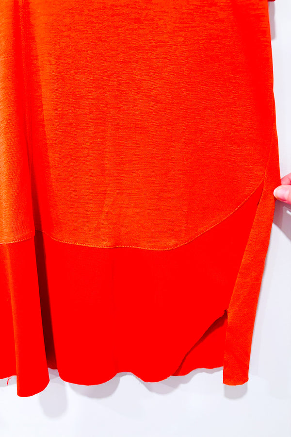 T-shirt orange coupe fluide seconde main - Zara- La Penderie du Paradis
