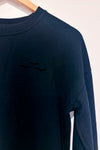 Chandail crewneck noir seconde main - Lazypants- La Penderie du Paradis