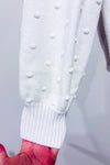 Chandail blanc en tricot texturé seconde main - Simons- La Penderie du Paradis