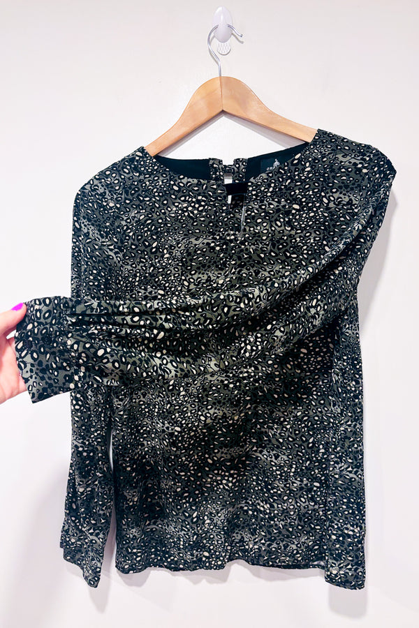 Blouse verte à motifs* seconde main - One Step- La Penderie du Paradis