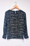 Blouse verte à motifs* seconde main - One Step- La Penderie du Paradis