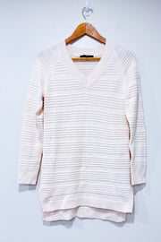 Textured beige knit sweater