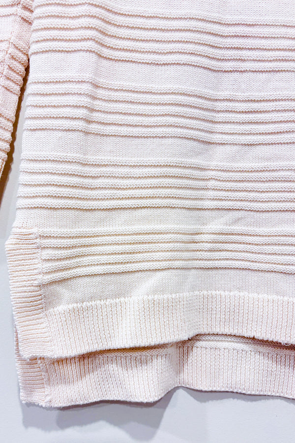Chandail beige en tricot texturé seconde main - Tag- La Penderie du Paradis