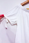 Haut blanc à épaules dénudées* seconde main - H&M- La Penderie du Paradis