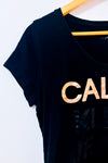 T-shirt noir basique seconde main - Calvin Klein- La Penderie du Paradis