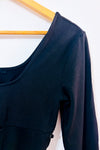 Haut coupé noir style corset seconde main - Forever21- La Penderie du Paradis