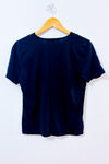 T-shirt marine avec dentelle seconde main - Tommy Hilfiger- La Penderie du Paradis