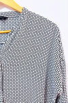 Blouse noire et blanche à motifs seconde main - RW&CO.- La Penderie du Paradis