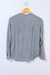 Blouse noire et blanche à motifs seconde main - RW&CO.- La Penderie du Paradis