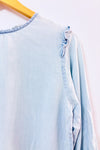 Haut bleu pâle en denim seconde main - Suko Jeans- La Penderie du Paradis