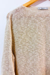 Chandail crème en maille seconde main - Zara- La Penderie du Paradis