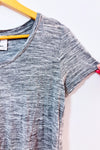 T-shirt léger gris chiné seconde main - Point Zero- La Penderie du Paradis